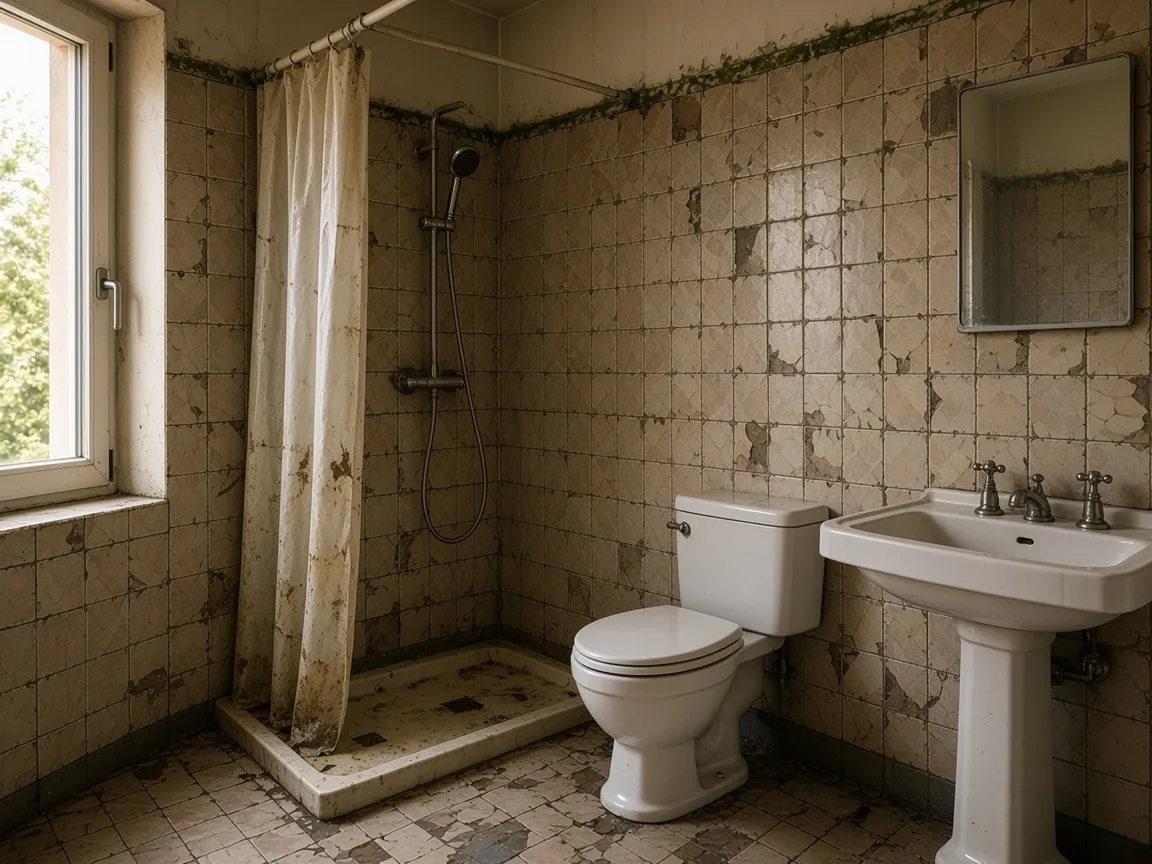 Bagno prima della ristrutturazione – immagine dimostrativa
